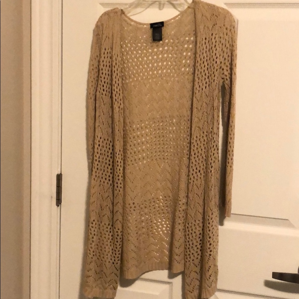Tan cardigan